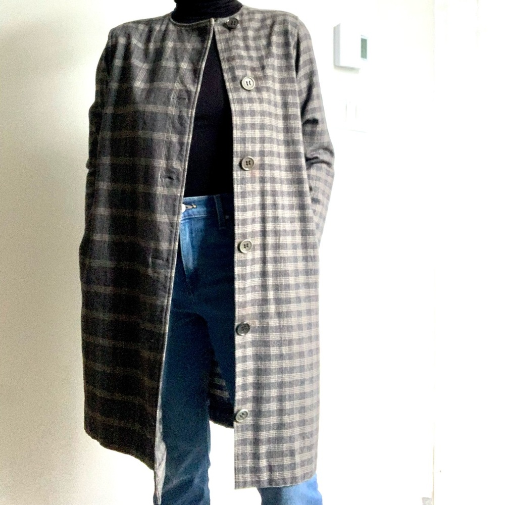 Grey Fall vintage light wool coat
